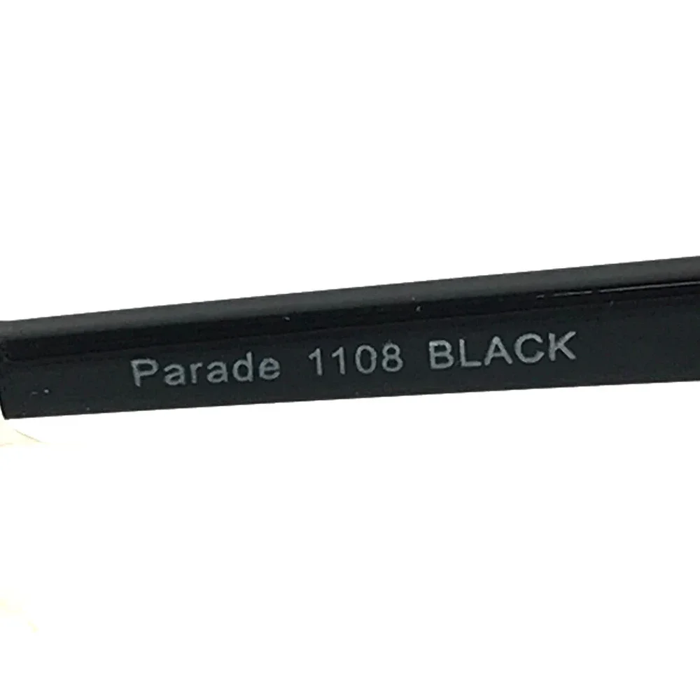 Parade Eyeglasses Frames 1108 Polished Black Cat Eye Full Rim 53-15-143